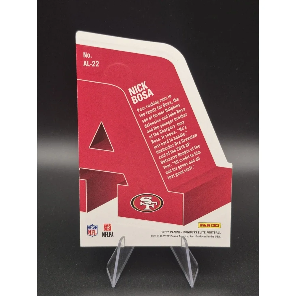 2022 Donruss Elite Nick Bosa #AL-22 A-LIST Die-Cut Embossed SSP Case Hit 49ers